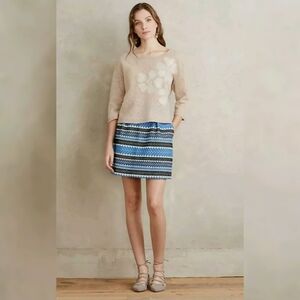Anthropologie Nomad- Morgan Carper Jacquard Skirt